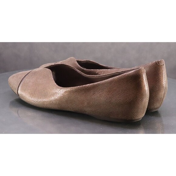 Rockport Dual Motion Women's Loafers Shoes Size 11 M Leather Snake Print Copper - Picture 6 of 12